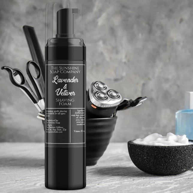 Flaschenetikett für schwarz-weiße Kosmetikprodukte Lebensmitteletikett (Von Creator hochgeladen)