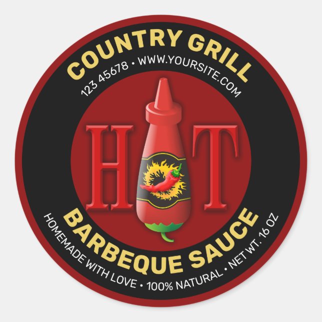 Flaschenetikett Runder Aufkleber (Vorderseite)