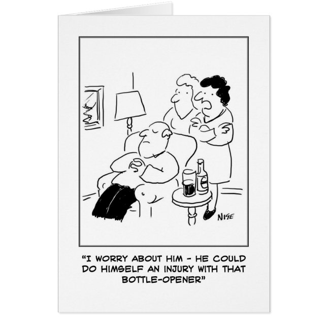 Flaschenetikett-Verletzung Cartoon (Vorne)