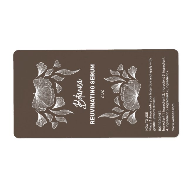 Flaschenetiketten mit braunem Tropfen (Vorne)