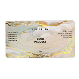 Flaschenetiketten mit rosa und goldfarbenem Alkoho