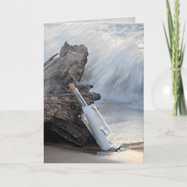 Flaschengeburtsmeldung Karte (Vorderseite)