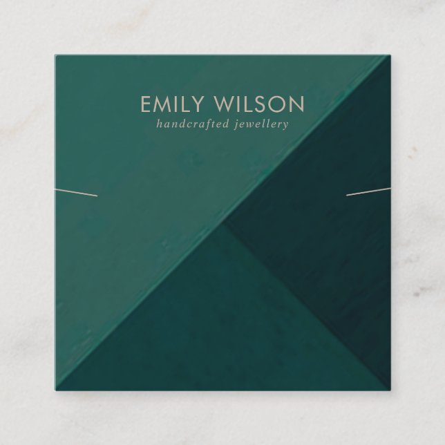 FLASCHENGRÜN-DREIGEL-NETZBRASILETTENANZEIGE QUADRATISCHE VISITENKARTE (Vorderseite)