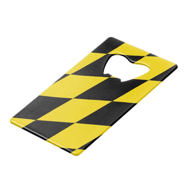 Flaschenhaube-Flagge aus Edelstahl, München Geldbeutel Flaschenöffner (Vorderseite Schrägansicht)