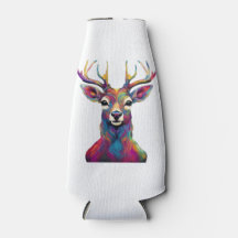 Flaschenkühler - Das bunte Hirsch Kunstwerk