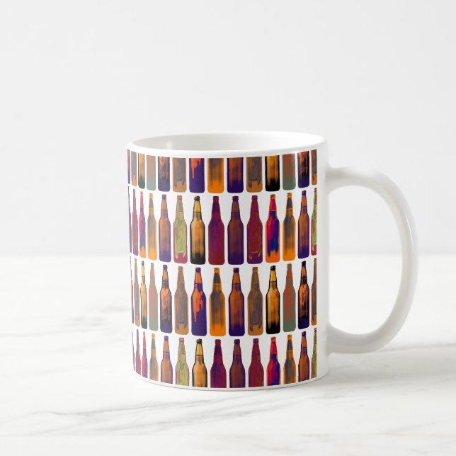 Flaschenmuster (Bier) Tasse (Rechts)