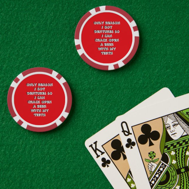 Flaschenöffnende Zähne Pokerchips (Pokertisch (doppelt))