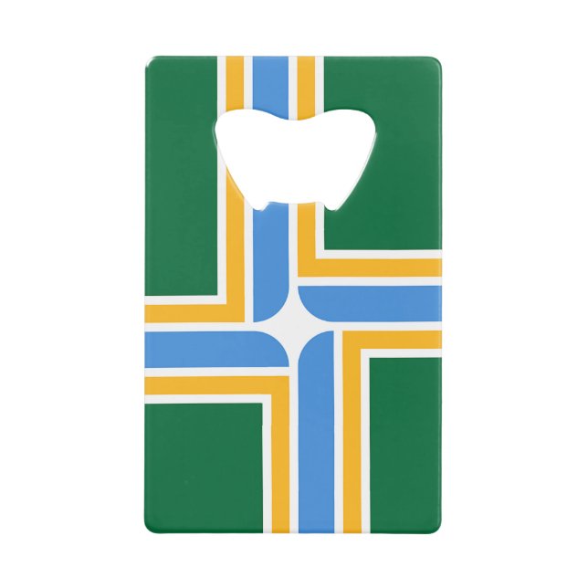 Flaschenöffner-Flagge aus Edelstahl, Portland Geldbeutel Flaschenöffner (Vorderseite)