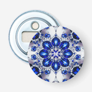 Flaschenöffner mit blauweißem Farbdesign
