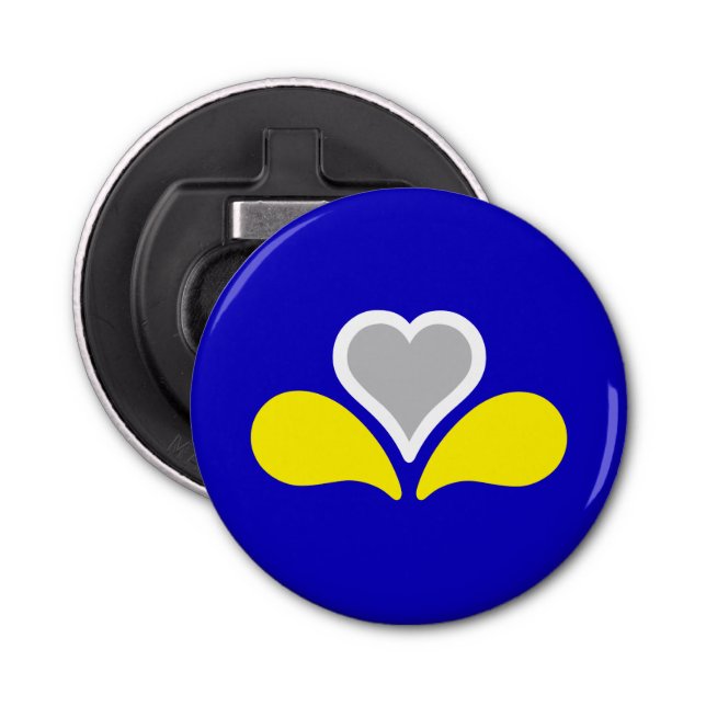 Flaschenöffner mit Flagge von Brüssel, Belgien (Vorderseite)