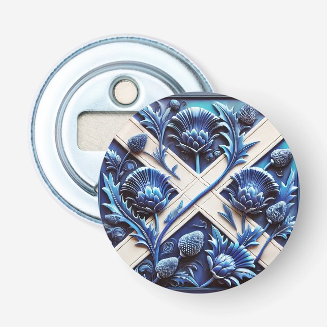 Flaschenöffner mit Scottish Thistles Design (Vorderseite)