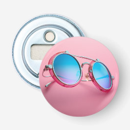 Flaschenöffner mit Sonnenbrille, pink cool