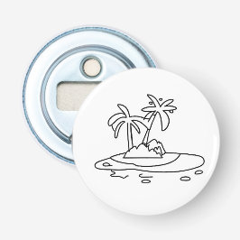 Flaschenöffner Paradise Island, Linienzeichnung