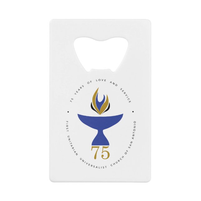 Flaschenöffnung mit Logo Geldbeutel Flaschenöffner (Vorderseite)