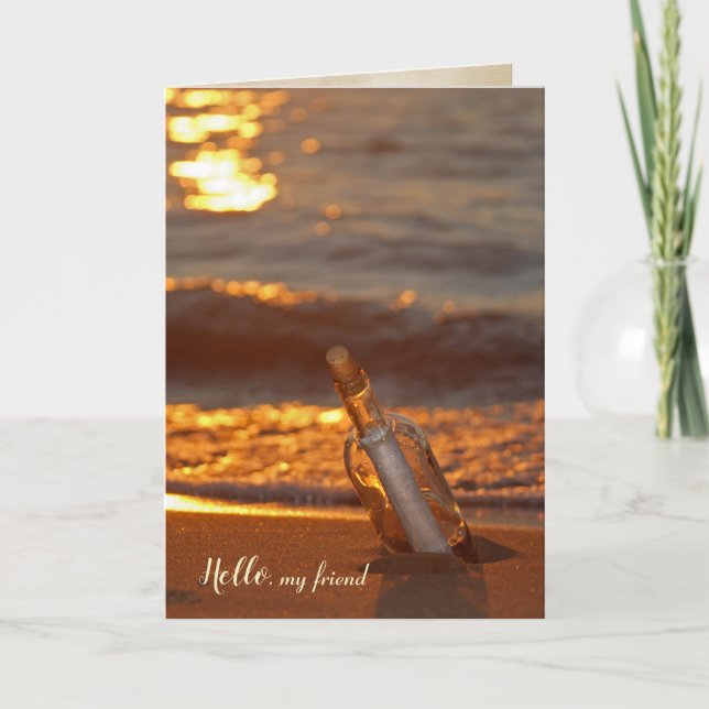 Flaschenpost Karte (Vorderseite)