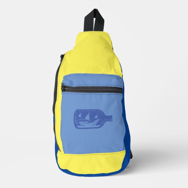 Flaschenschiff Crossbody Bag (Vorderseite)