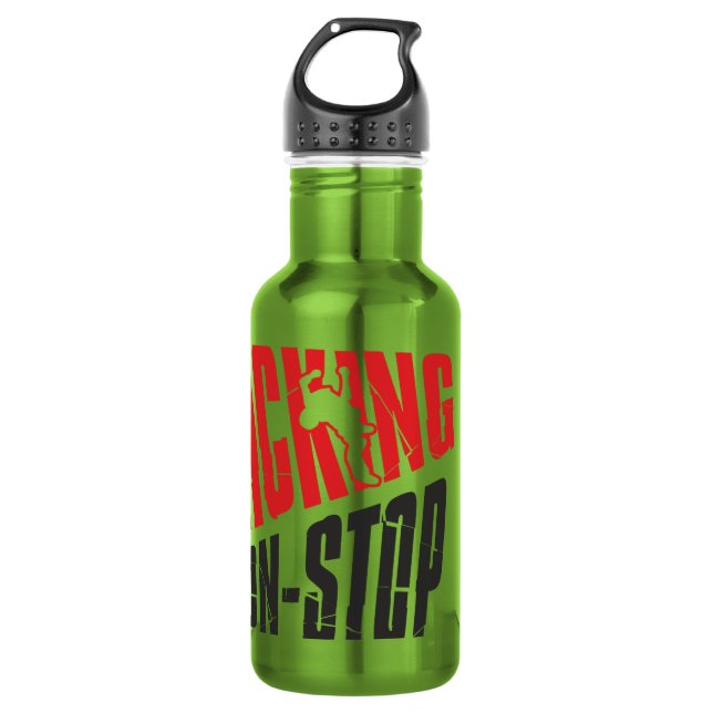 Flaschentricks. Tticking durchgehend Trinkflasche (Vorderseite)