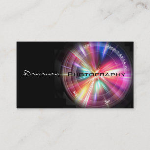 Flash Camera Lens Business Card Schwarz Visitenkarte