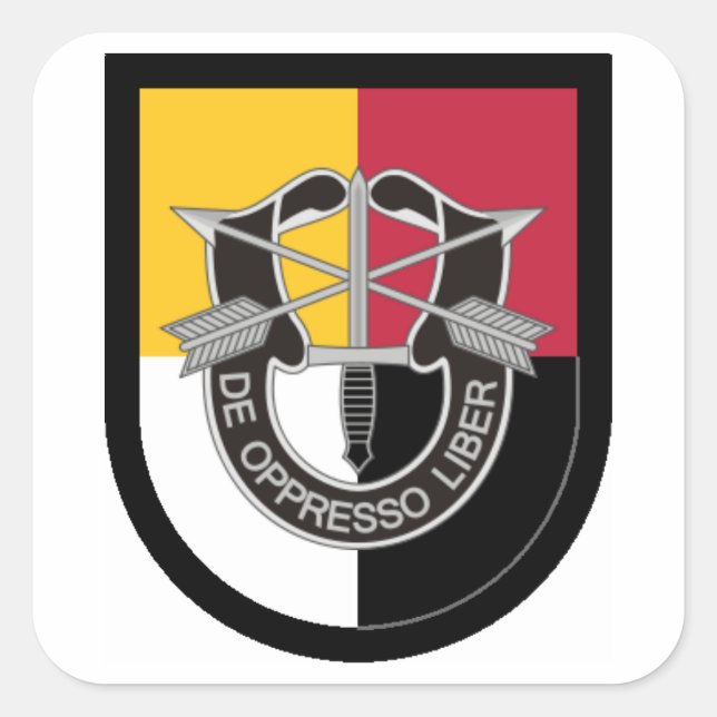 FLASH/DUI 3RD SONDERKRÄFTE GRUPPENSTICKER QUADRATISCHER AUFKLEBER (Vorderseite)