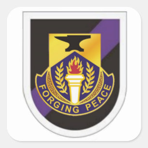 FLASH/DUI 412. ZIVILE ANGELEGENHEITEN BATTALION ST QUADRATISCHER AUFKLEBER