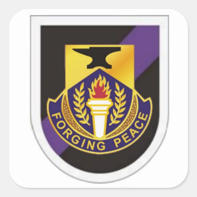 FLASH/DUI 412. ZIVILE ANGELEGENHEITEN BATTALION ST QUADRATISCHER AUFKLEBER (Vorderseite)