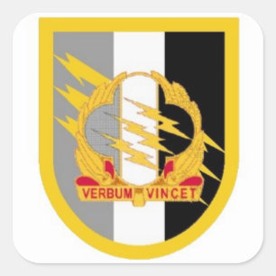 FLASH/DUI 4. PSYOPS GRUPPEN-AUFKLEBER QUADRATISCHER AUFKLEBER