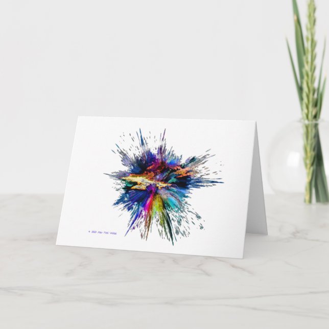 "Flash Feathers" geklappte Grußkarte Karte (Vorderseite)