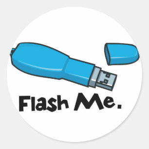 flash mich Flash-Laufwerk-Design Runder Aufkleber