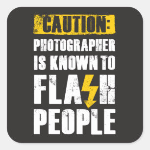 Flash People - Quadratischer Aufkleber