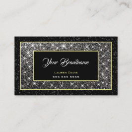 Flash Silver Glitzer Social Media und Ernennung Visitenkarte