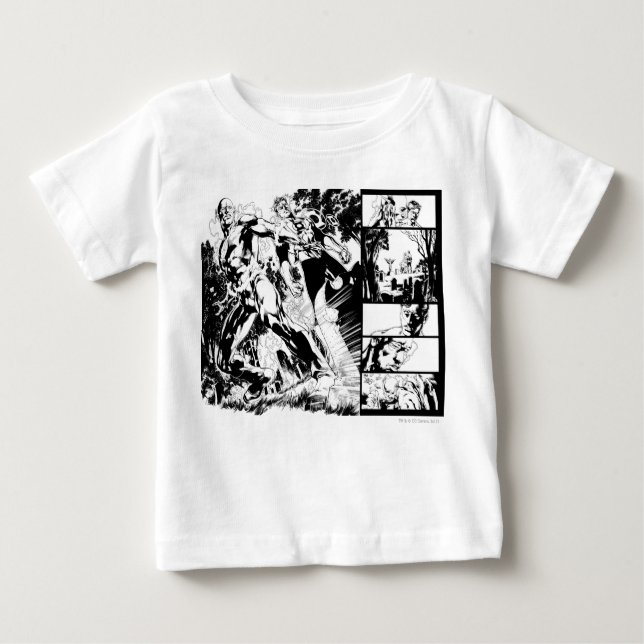 Flash- und Green Lantern-Panel 2 Baby T-shirt (Vorderseite)