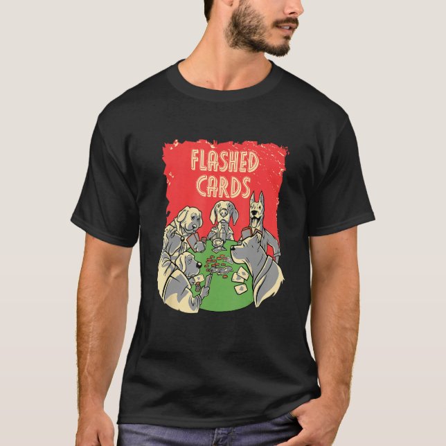 Flashed Cards Card Game Casino Card Player Gamblin T-Shirt (Vorderseite)