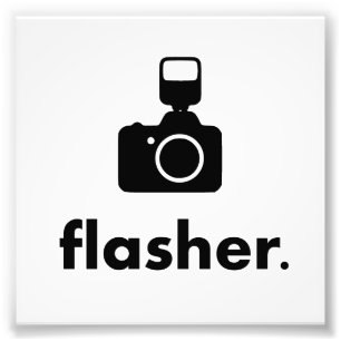 Flasher Fotograf-Kamera Fotodruck