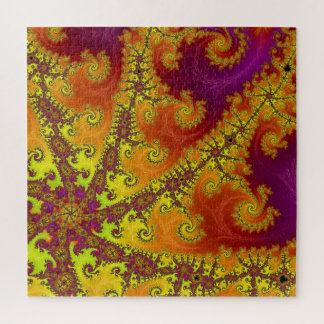 Flashy lebendige Spiralfraktal funky abstrakte Kun Puzzle