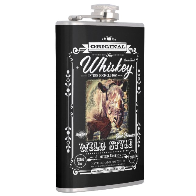 FLASK_Black Rhinoceros Flachmann (Rechts)