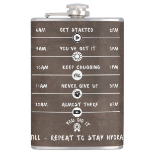 Flask Forward to Fun - Motivation zu trinken - wit Flachmann