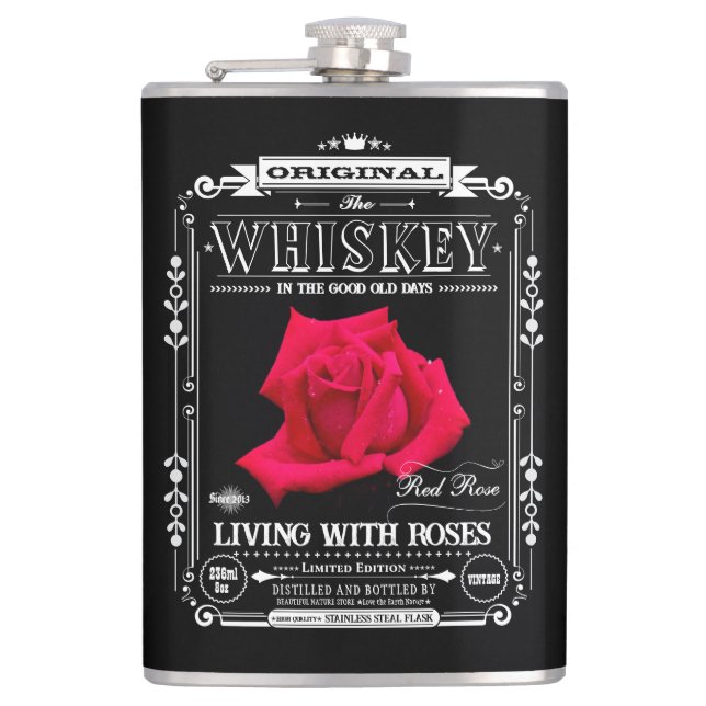 FLASK_Red Rose Flachmann (Vorderseite)