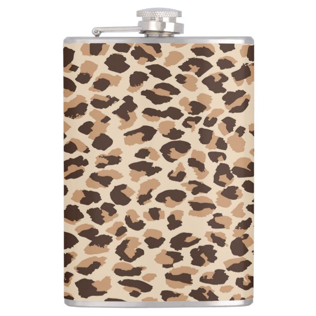 Flask Safari Leopard Print Flachmann (Vorderseite)