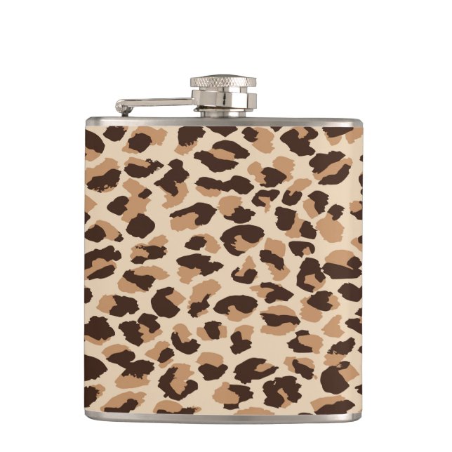 Flask Safari Leopard Print Flachmann (Vorderseite)