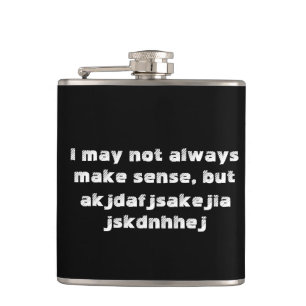 Flask: "Vielleicht ergibt nicht immer Sinn Flachmann