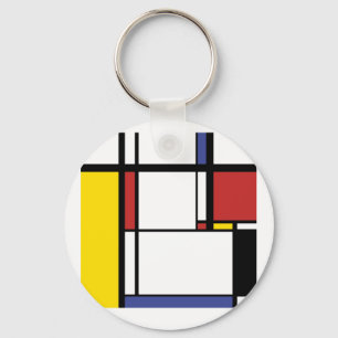 Flasken Geschenk - Piet Mondrian Schlüsselanhänger