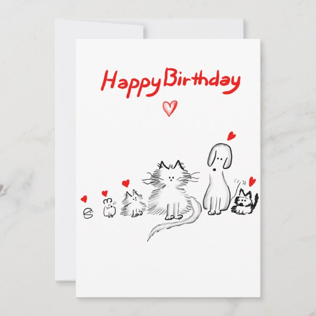 Flat 12x18 Birthday Card Dankeskarte (Vorderseite)
