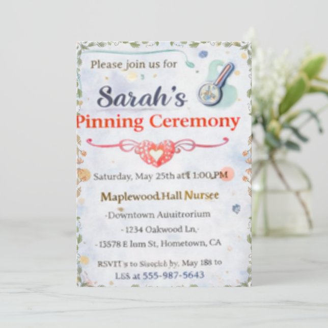 Flat Announcement Card Ankündigung (Stehend Vorderseite)