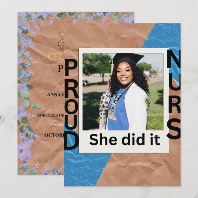 Flat Announcement Card Ankündigung (Vorne/Hinten)