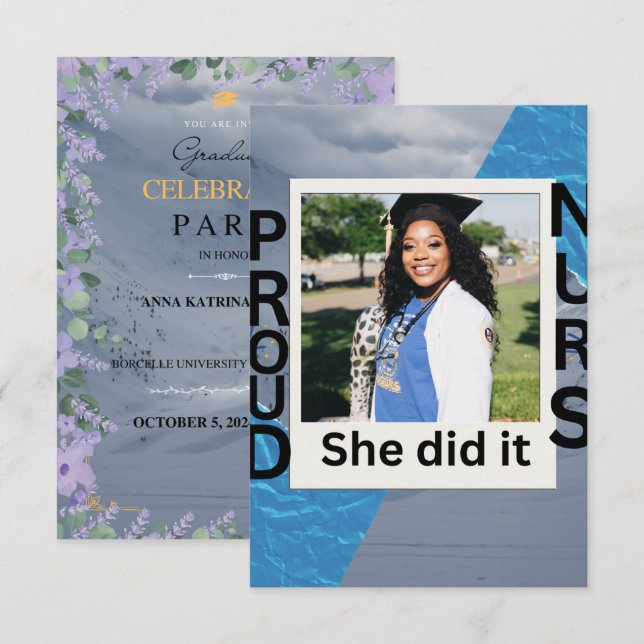 Flat Announcement Card Ankündigung (Vorne/Hinten)