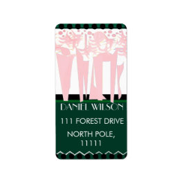 Flat ART DECO Adressaufkleber