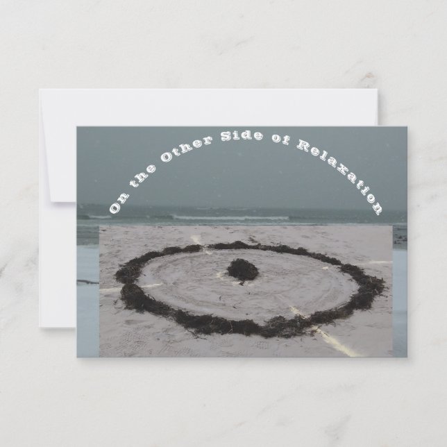 Flat Beach Maze Card Dankeskarte (Vorderseite)