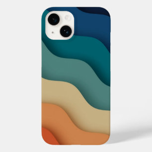 Flat Boho Abstrakte Landschaft Sonnenuntergang und Case-Mate iPhone 14 Hülle