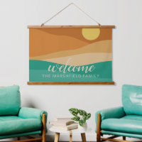 Flat Boho Mountain Sunset Wüste Farben Willkommen