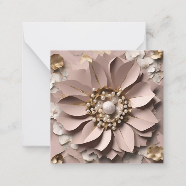 Flat Card der Dusty-Rose - Jeder Fall Mitteilungskarte (Vorderseite)